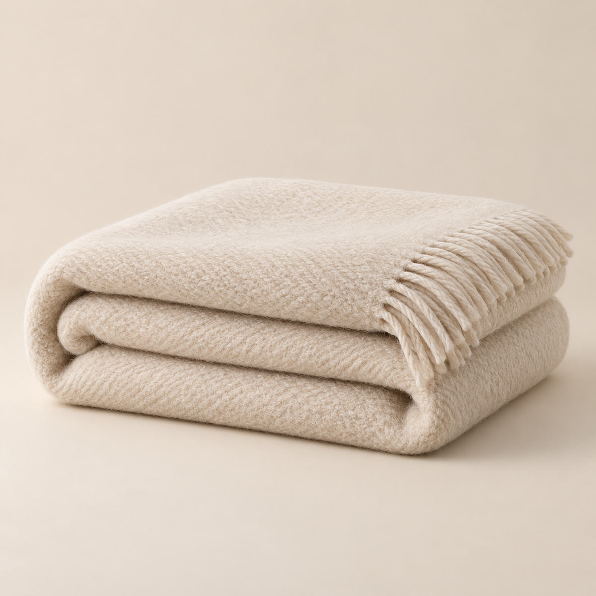 Plain studio image of a freshly cleaned folded blanket for Labada Laundry blanket cleaning service